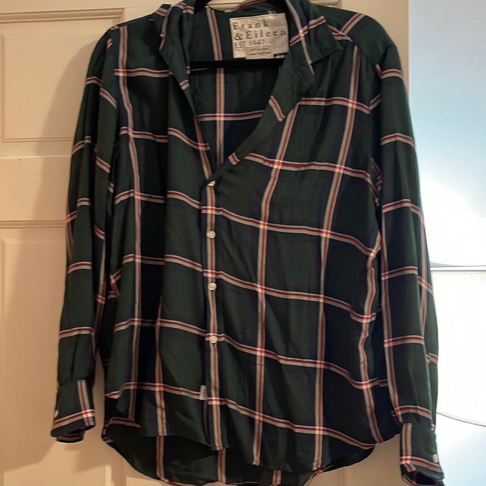 Frank & Eileen Forest Green Plaid Shirt
